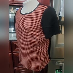 Red and Black Geometric Shirt